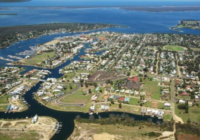 Aerial view of Paynesville East Gippsland